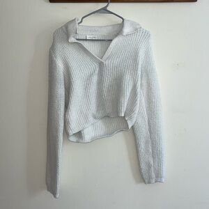 Boutique cropped white sweater- almost never worn